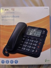 AT T CL2939 Corded Telephone Speakerphone Caller ID Black Extra Large Buttons