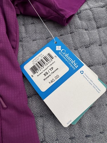 Columbia PFG Tamiami II Fishing Shirt Women's XS Purple Vented Lightweight Omni - Picture 6 of 6