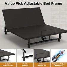 BRAND NEW Adjustable Bed Base Frame Queen Bed Frame w/ HEAD-FOOT