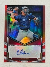 CADEN BODINE 2025 Panini USA Baseball Stars & Stripes RED Auto #'d 50/99