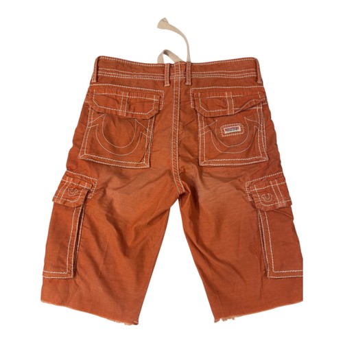 Pantalones Cortos Carga True Religion Naranja 33 Anthony Corte Y2K Dobladillo Deshilachado Utilidad - Imagen 5 de 10