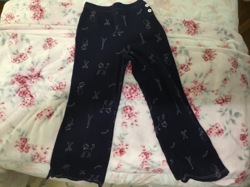 Vintage Gymboree 2002 Bon Voyage Navy Paris Kitty Cat Matrosenhose Gr. XXL-7
