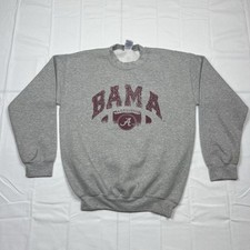 Vintage Alabama Crimson Tide Sweatshirt Mens Medium Gray NCAA Crewneck Y2K
