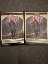 Mtg 2x Soldier Token NM Duel Deck Elsbeth vs Kiora