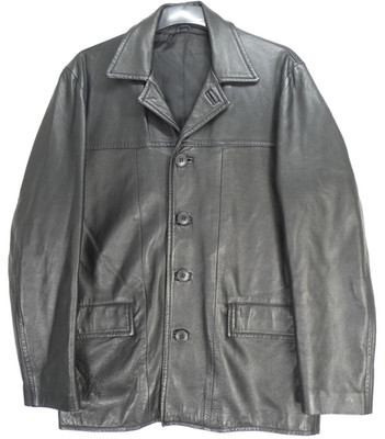 Echt Leder schwarze Jacke Vintage Blazer USA Made ARROW Gr. M klassisch