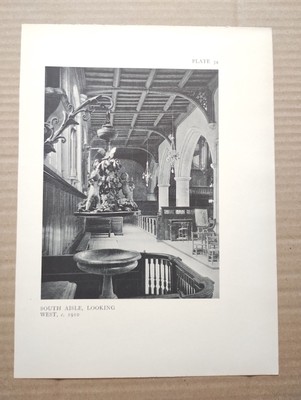 Blick auf Südschiff, Alle Heiligtümer bei der Turmkirche - antiker Druck - 1929