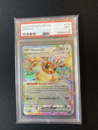 2025 POKEMON PRE EN-PRISMATIC EVOLUTIONS #075 EEVEE EX PSA 9