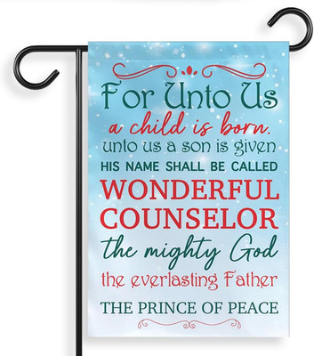 (12''X18'') for Unto Us a Child Is Born Unto Us a Son Is Given His Name Shall Be C