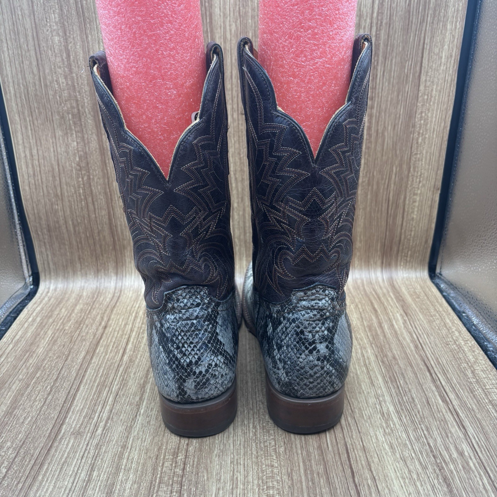 Alfa Western Wear Rustic Natural Python Leather C… - image 4