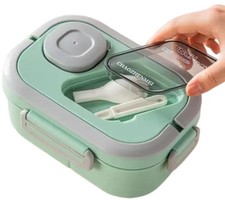 Bento Box 1,2L Brotdose mit Fächern & Einsatz Lunchbox unterwegs Essen mitnehmen