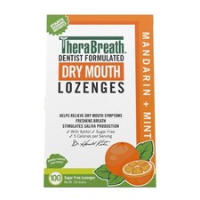 Dry Mouth Relief Mandarin Mint Flavor Lozenges 100 Count 165g Bag