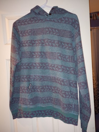 Howler Brothers Small Tajima Pullover Hoodie Piscine Stripe in turqoise/navy