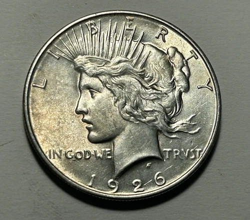 1926 D  PEACE DOLLAR AU-BU