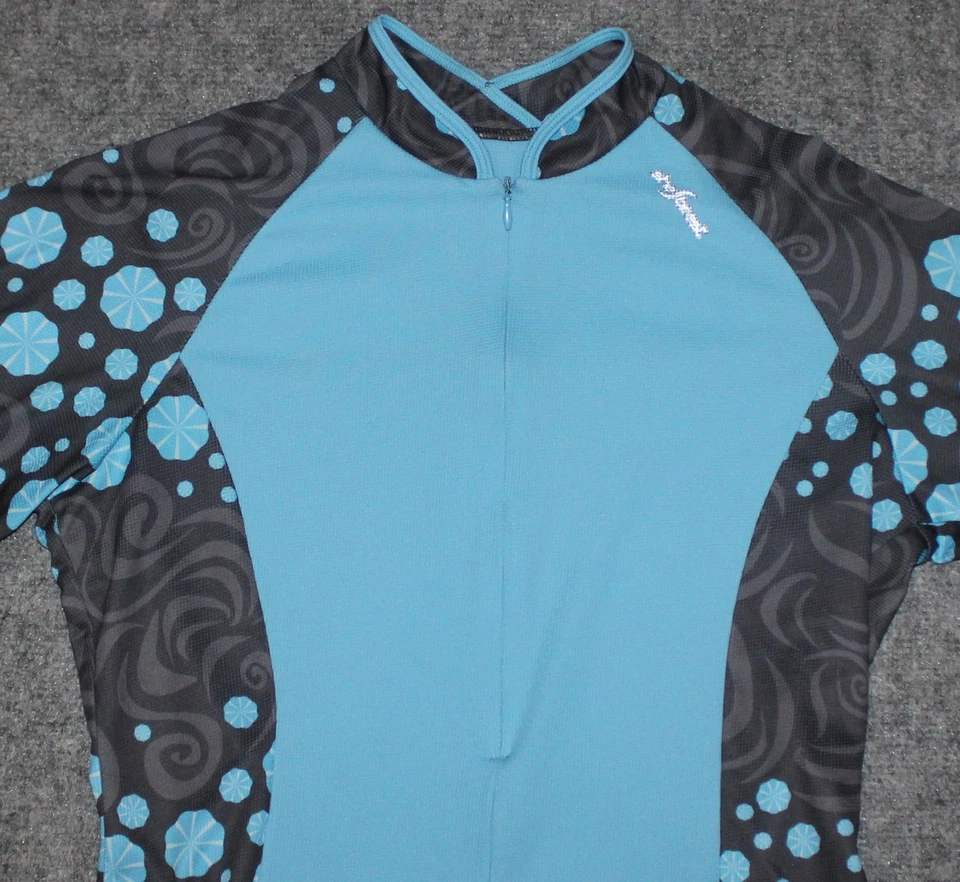 SHEBEEST MUJER BELLISSIMA L/S BICICLETA JERSEY 3/4 Cremallera Azul Cielo Ciclismo Talla L Jersey Foto 2 de 4