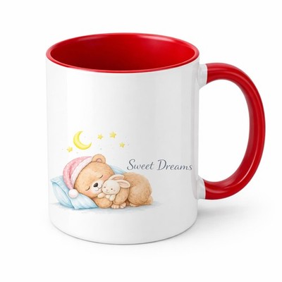 Sweet Dreams Tasse Brew Crew Geschenke weiß Keramik Teddybär Hase Tasse