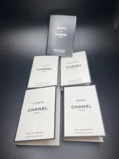 (5) CHANEL COLOGNE SPRAY SAMPLES - BLEU, SYCOMORE, LE LION, COMETE, JERSEY 1.5ml