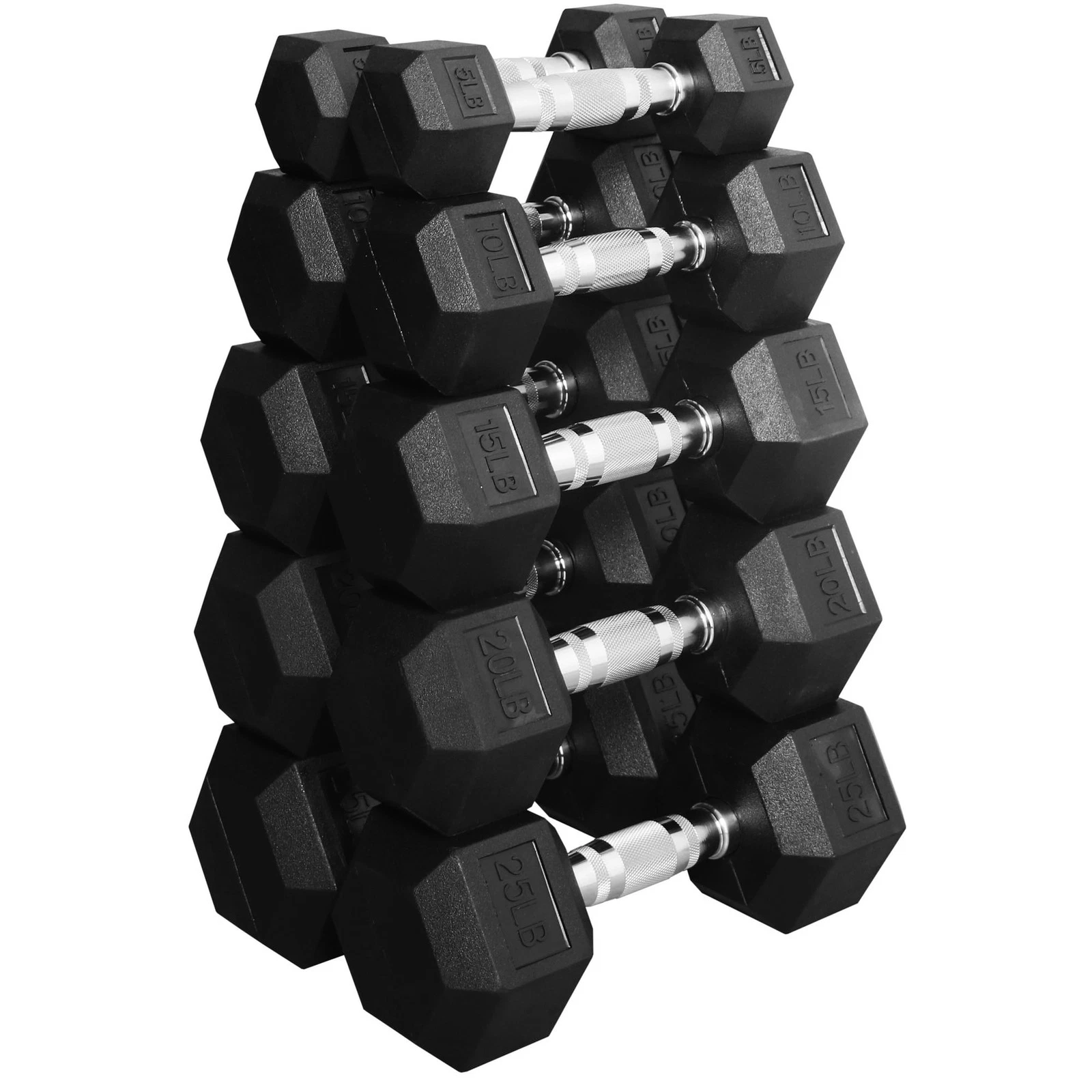 150 LB Dumbbell Set Pair of 5,10,15,20,25 LBs Home Gym Multiple Packages