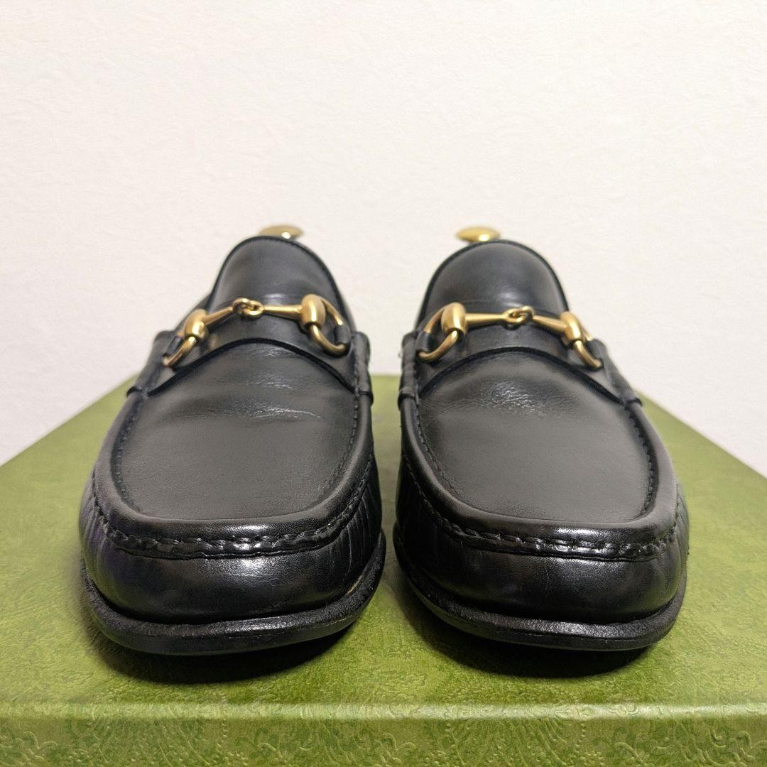 GUCCI 1100009/2 Horsebit Loafers Black Leather EU39 US6.5 Men From Japan thumbnail 3