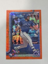2025 Topps Chrome - Anthony Santander #60 Orange Logofractor 07/25 Blue Jays