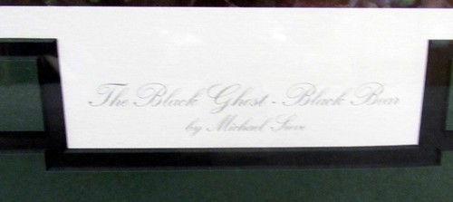 33" X 27" MICHAEL SIEVE THE BLACK GHOST BLACK BEAR PRINT SIGNED AND (EZS003106) - Picture 5 of 7
