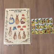 ✨VTG MERRIMACK BEATRIX POTTER DIE CUTS & GERMAN BUNNY DIE CUT SHEET NO. 3133✨
