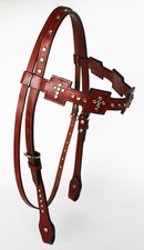 Horse Show Tack Bridle Western Leather Headstall 8549HB