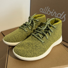 NEW ALLBIRDS WOOL RUNNER UP MIZZLE HAZY LIME SHOES LACE UP GREEN WOMENS SIZE 10