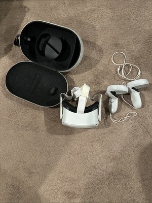 Meta Oculus Quest 2 White 128GB VR Headset ONLY 1 WORKING CONTROLLER