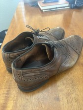 Allen Edmonds Men s Brown Leather Wingtip Oxford Dress Shoes Size 9.5 D