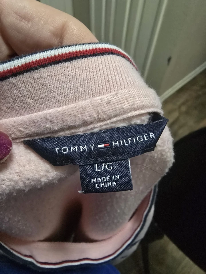 Женская толстовка Tommy Hilfiger розовая размер L - Изображение 4 из 4