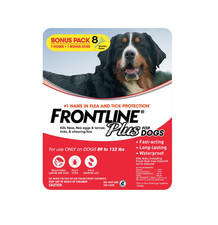 Frontline Plus Flea and Tick Dog Treatment 89-132 lb, 7 1 Doses