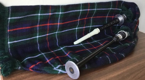 BAGPIPES CANTOR REED TARTAN PLAID GREEN BLUE CC