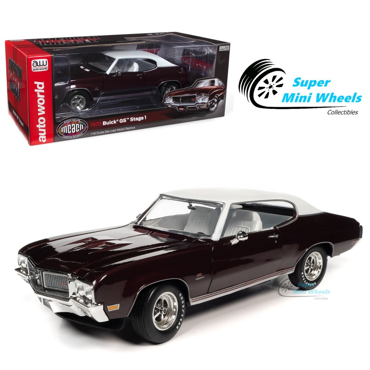 AWオートワールド/'70 Buickビュイック GS Stage1 1/18 AUTO WORLD AMERICAN MUSCLE 1970 BUICK GS STAGE 1 HARDTOP
