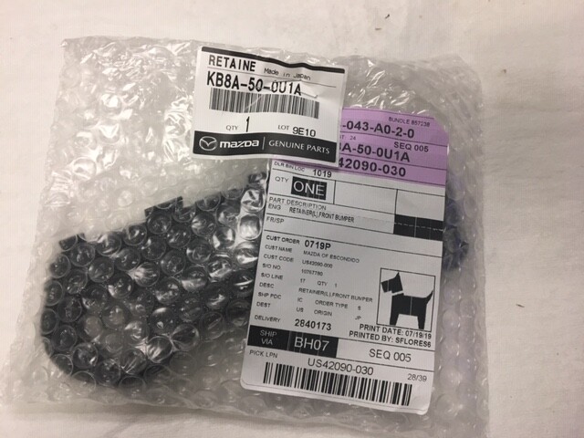 2017 - 2020 Mazda CX5 left front bumper retainer oem new !!! | eBay