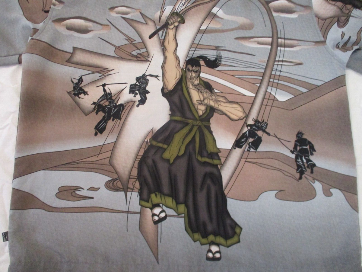 90's Y2K Kustom (Mervyns) Graphic Samurai Anime Shirt Size XL | eBay