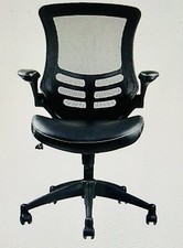 Techni Mobili Stylish Mid-Back Mesh Office Chair With Adjustable Arms- Black