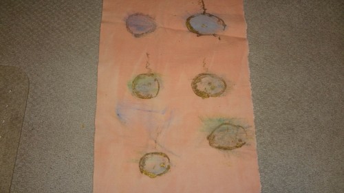 SEHR COOL!!!  ROSA PANEL MIT HANDBEMALTEN GOLDDESIGNS - Bild 1 von 5