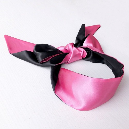 Unisex Sexy Eye Mask Multiple Colors Wrist and Ankle Tie Satin Eye Mask Sleep - Picture 12 of 13