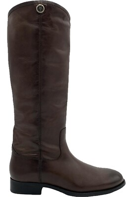 Frye Wide Calf Leather Tall Boots - Melissa Button2-Smoke-5.5M-NEW-A367412
