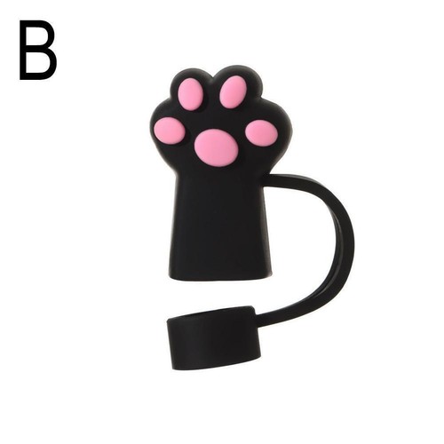 Cute Straw Cover Toppers For Straw, Silicone Cat Paw Stoppers Straw Q6C8SD34 - Picture 14 of 17
