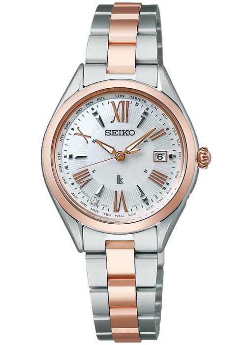 SEIKO LUKIA Lady SSQV104 Pearl Titanium Solar Power Save Women