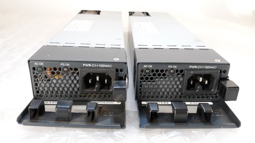 Pair of Cisco PWR-C1-1100WAC 341-0561-01 1100W PA-1112-1A-LF Power Supply - Picture 2 of 3