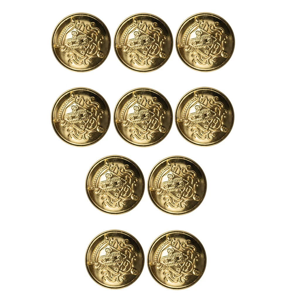 10pcs Vintage Women Coat Gold Metal Buttons For Clothes Suit