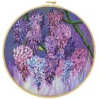 Bead Embroidery Kit Wisteria Flowers Beaded stitching Diy Abris Art Ab-711