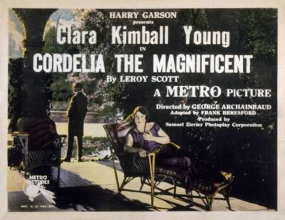Cordelia The Magnificent Lobby Card Clara Kimball Young 1923 Old Movie Photo