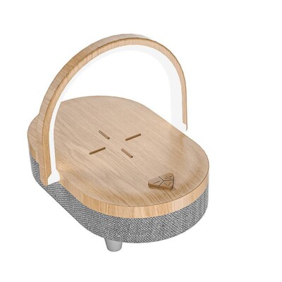  Chveet Multifunctional Wireless Charger W/ Bluetooth Speaker & Night Light 