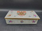 Vintage Italian Charleton Porcelain Coat of Arms Trinkit box. Hand decorated