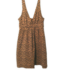 VTG Leopard Dress Womens size 12 Heavy Y2K 90's Boho