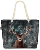 Void Tasche Hirsch Winter Schnee Hirsch Reh Jagd Wald Urlaub Herbst
