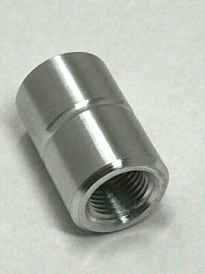 1/8'' NPT Threaded Full Coupling Connector Alum 6061-T6 Schedule 40 Pipe Fitting 